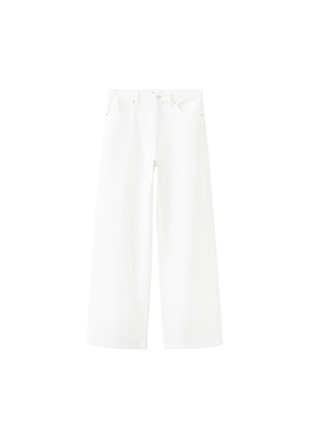 WHITE Low-rise wideleg jeans, White, large image number 6