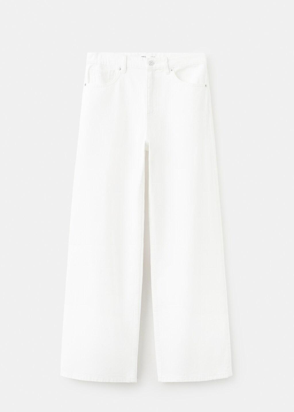 WHITE Low-rise wideleg jeans, White, large image number 7