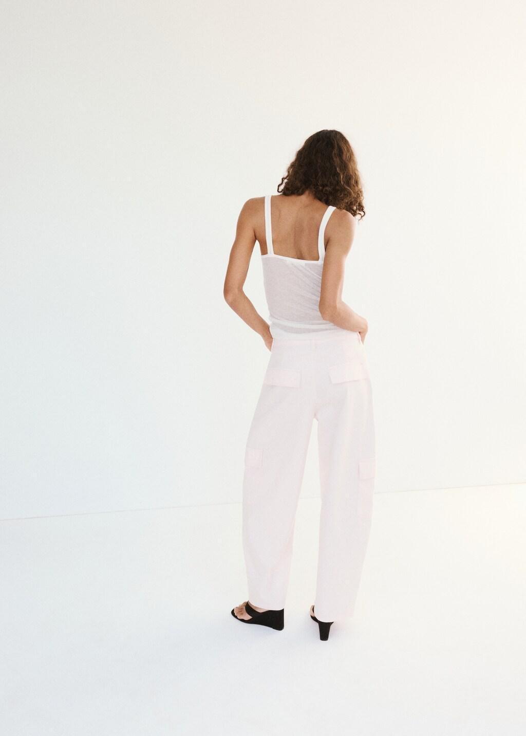 Pink Lt Pastel Pocket Cargo Jeans, Light-Pastel Pink, large image number 2