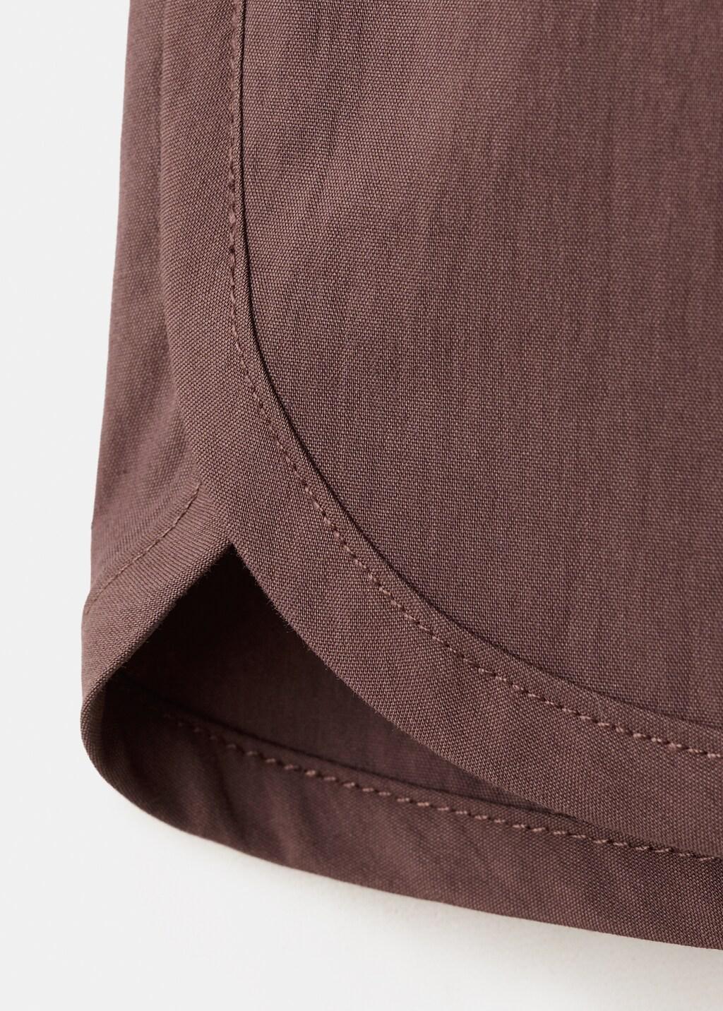 Purple Straight Shorts With Ruched Waist, Medium Purple, large image number 5