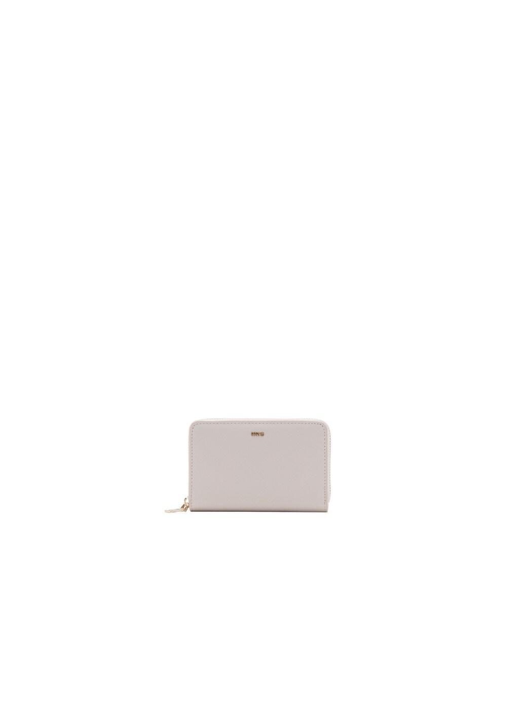 White Medium Wallet With Saffiano Effect, 0201_03, large image number 2