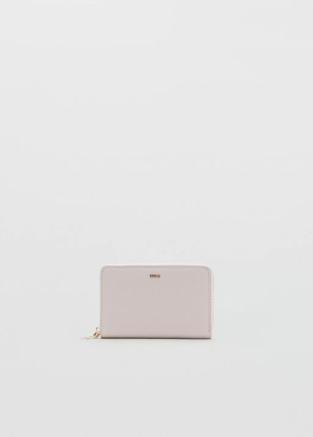 White Medium Wallet With Saffiano Effect, 0201_03, large image number 3