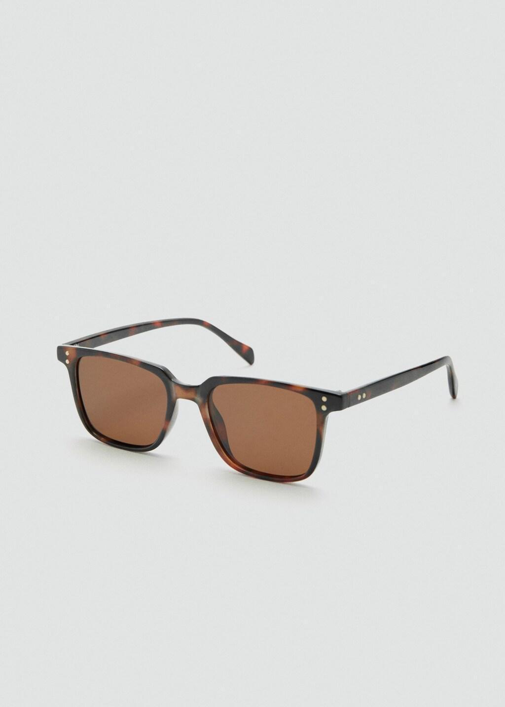 DARK BROWN Rectangular-frame sunglasses, Dark Brown, large image number 0