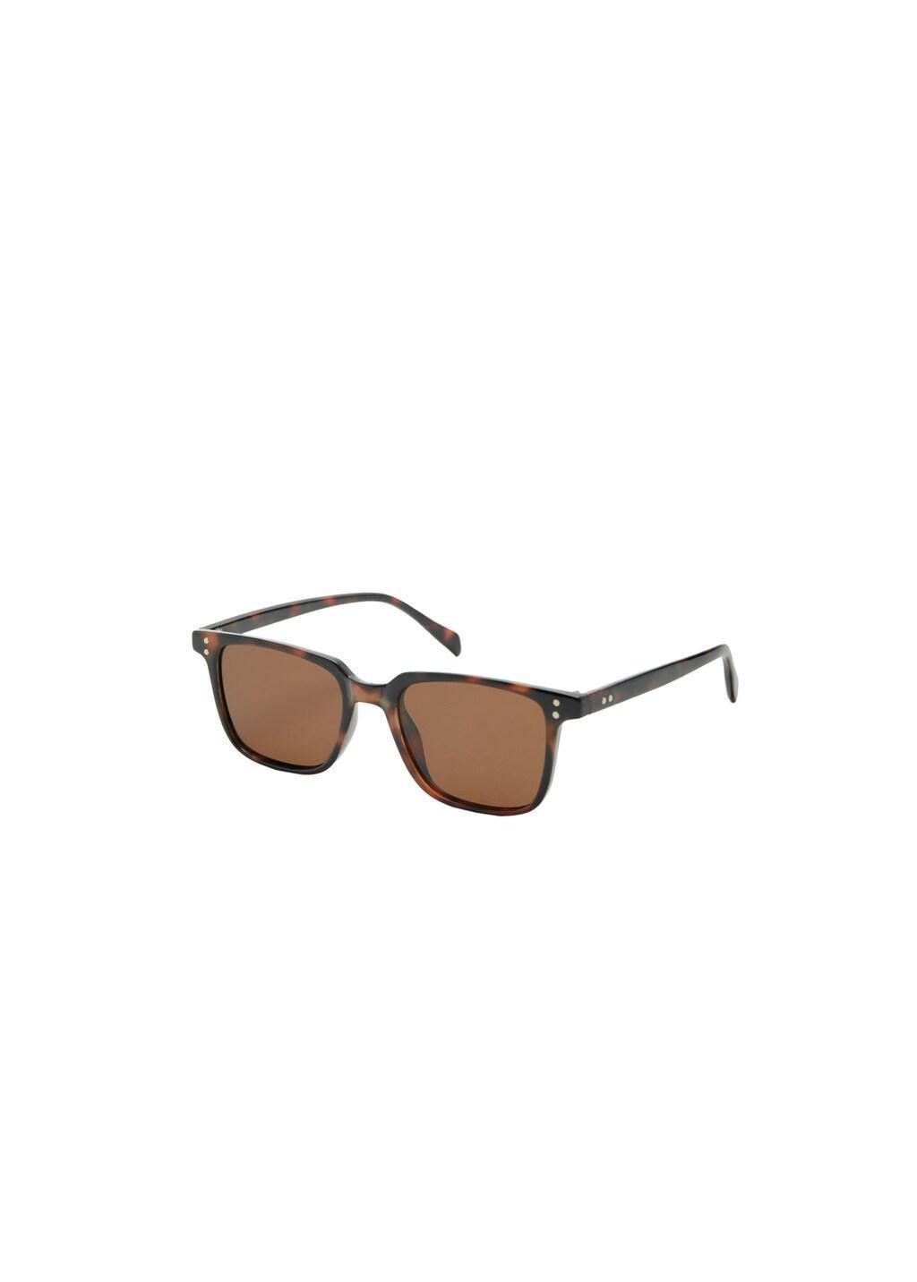 DARK BROWN Rectangular-frame sunglasses, Dark Brown, large image number 2