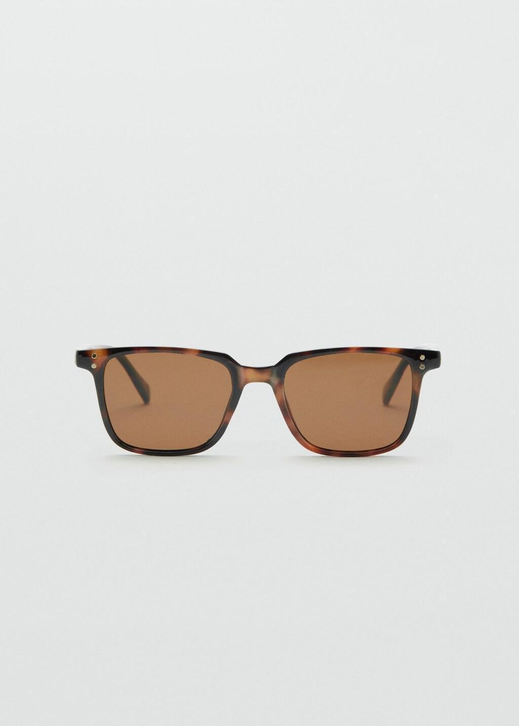 DARK BROWN Rectangular-frame sunglasses, Dark Brown, large image number 3