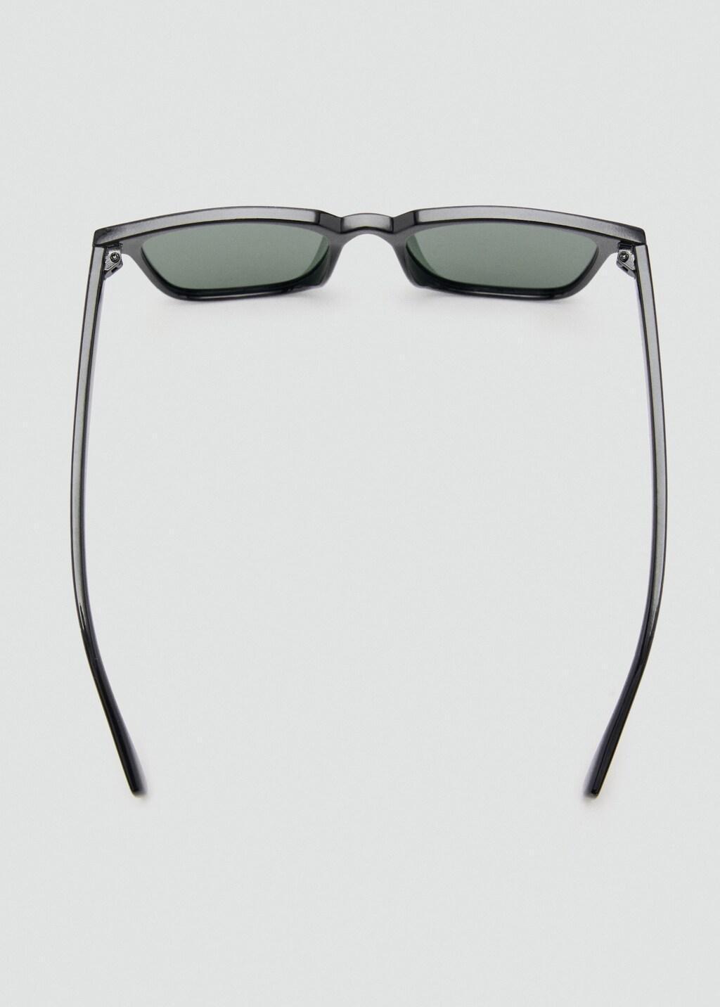 Black Rectangular-Frame Sunglasses, Black, large image number 1