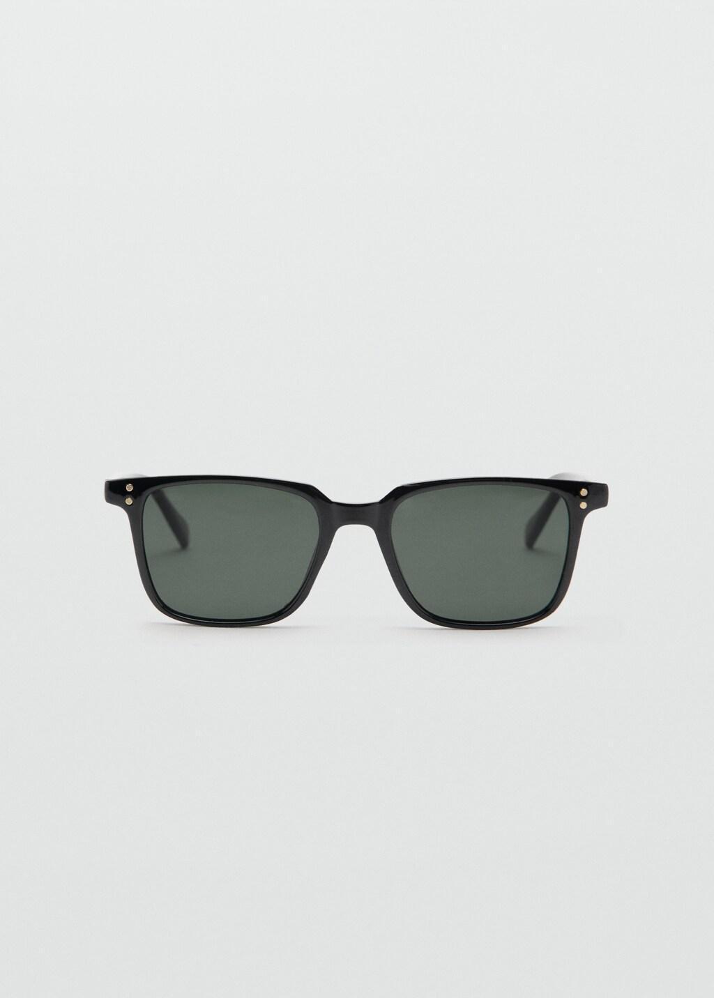 Black Rectangular-Frame Sunglasses, Black, large image number 3