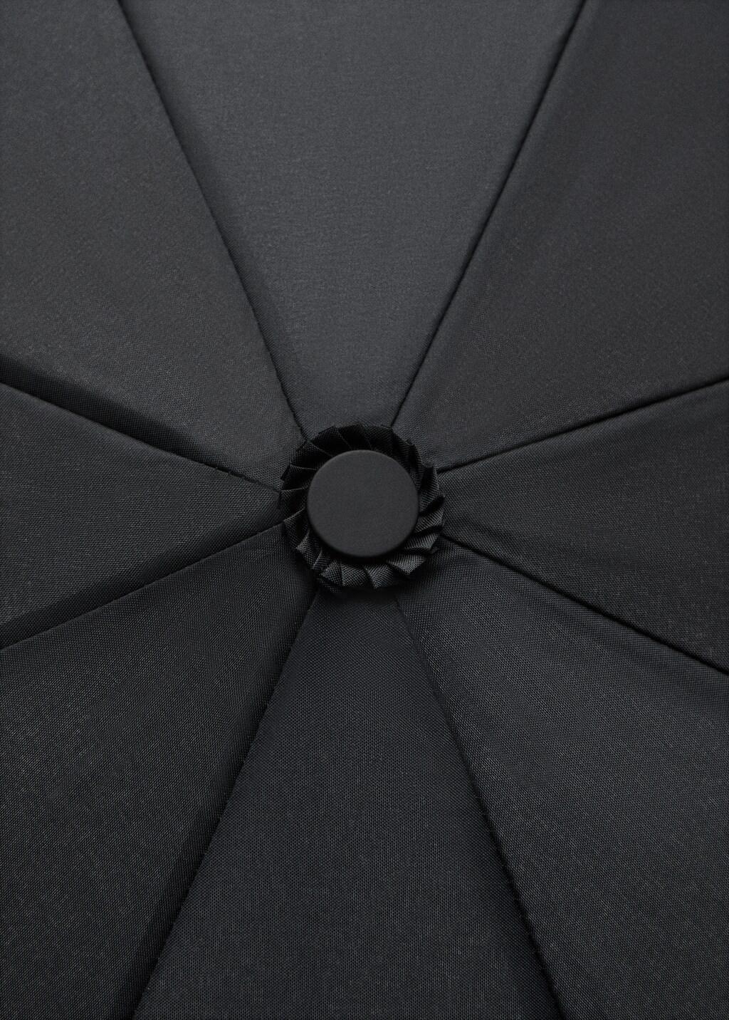 Black Automatic Folding Umbrella, Black, large image number 1