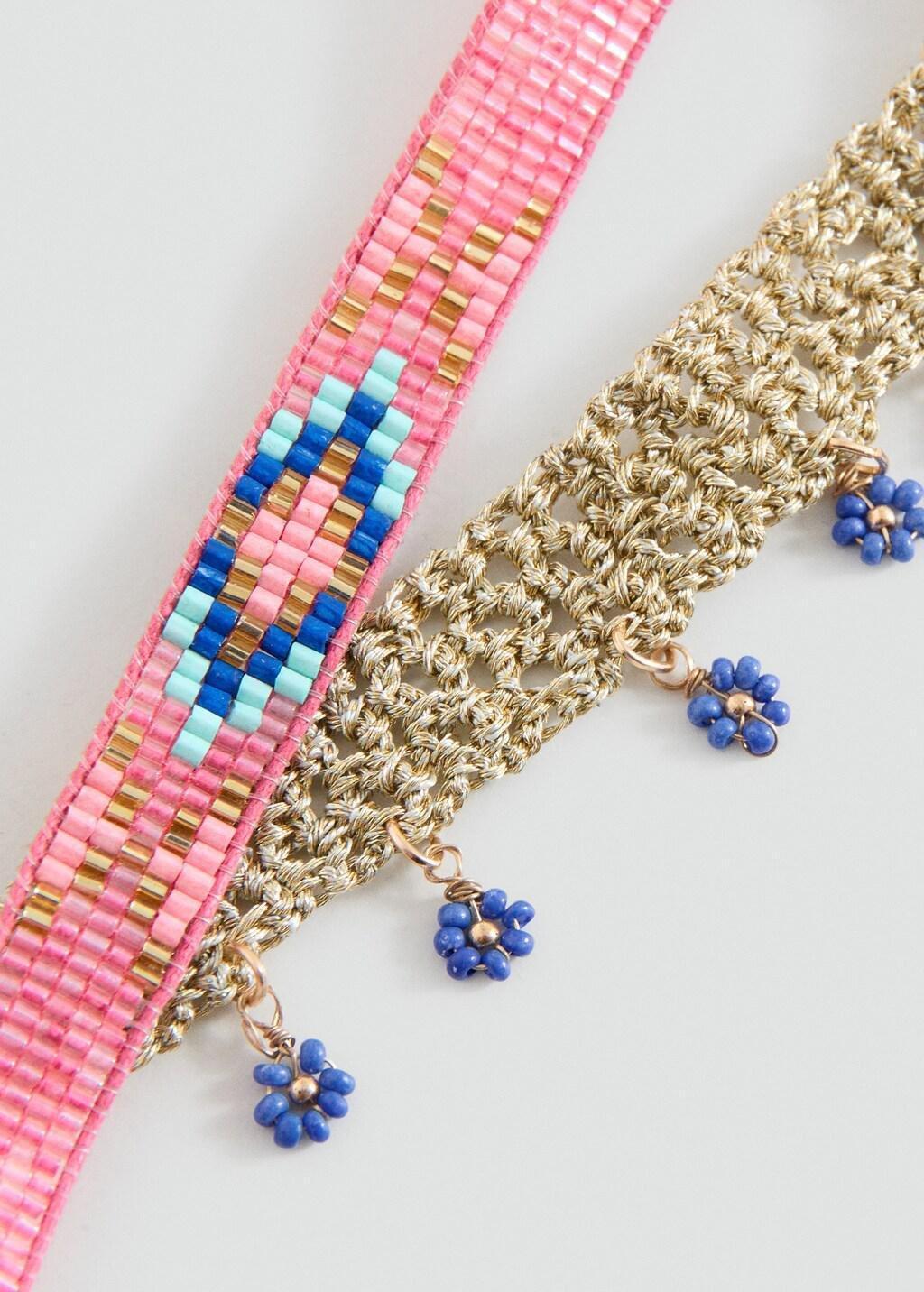 Pink 2 Chokers Pack, Kids Girl, Pink, large image number 0