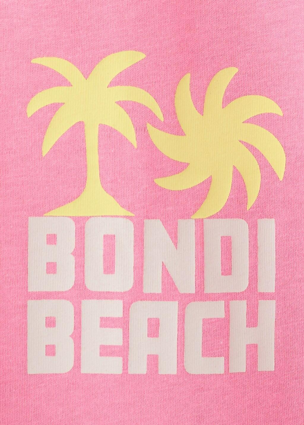 Pink Boxy Palm Tree Print T-Shirt, Kids Boys, Pink, large image number 5