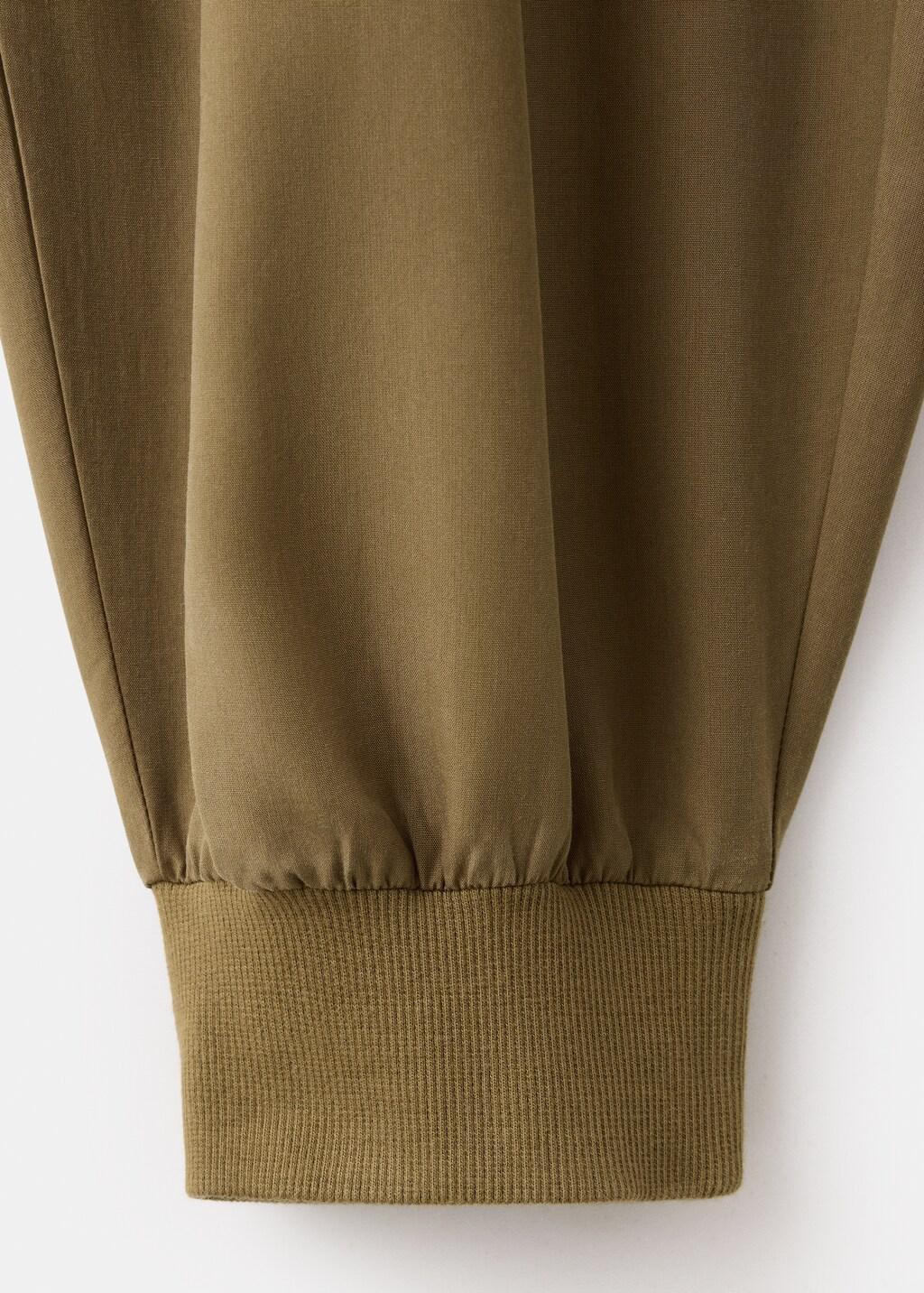 Khaki Baggy Lyocell Trousers, Beige - Khaki, large image number 5
