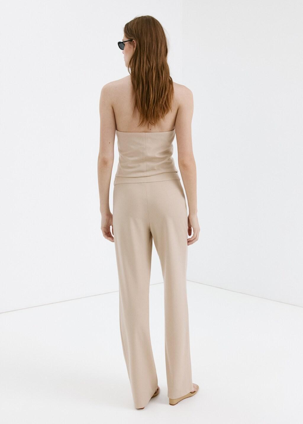 Brown Lt Pastel Straight Mid-Rise Trousers, Light Pastel Brown, large image number 2