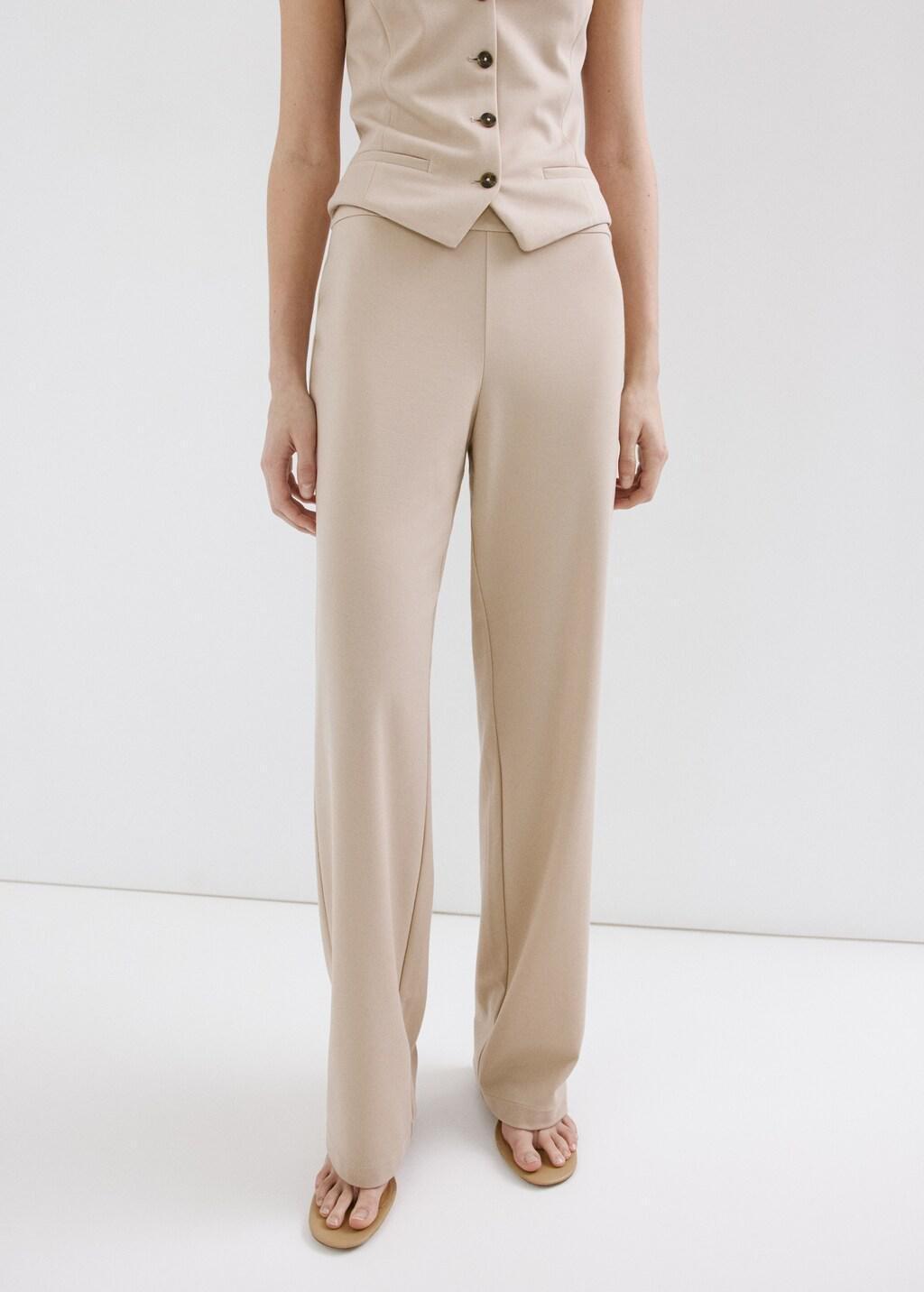 Brown Lt Pastel Straight Mid-Rise Trousers, Light Pastel Brown, large image number 3