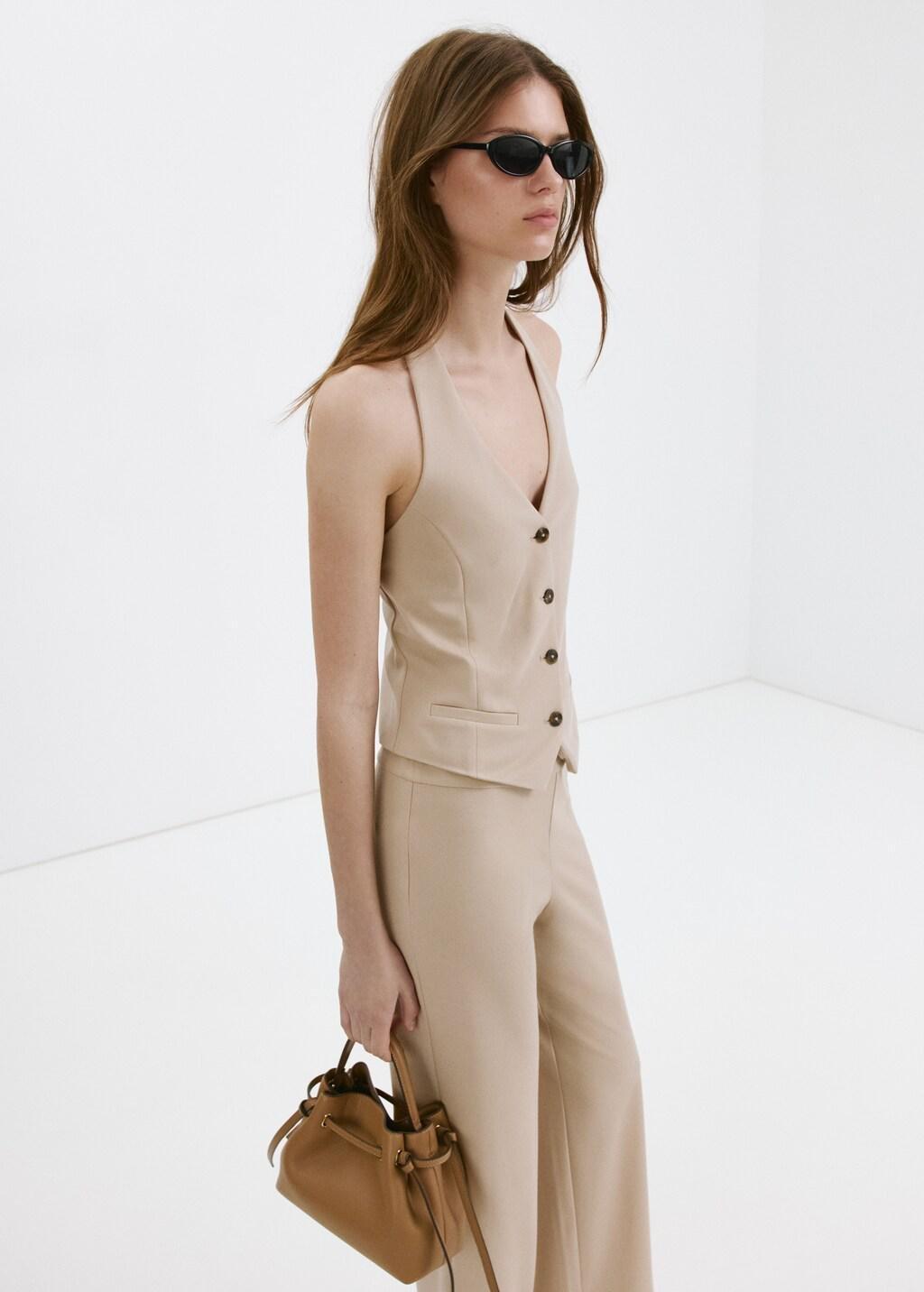 Brown Lt Pastel Straight Mid-Rise Trousers, Light Pastel Brown, large image number 4