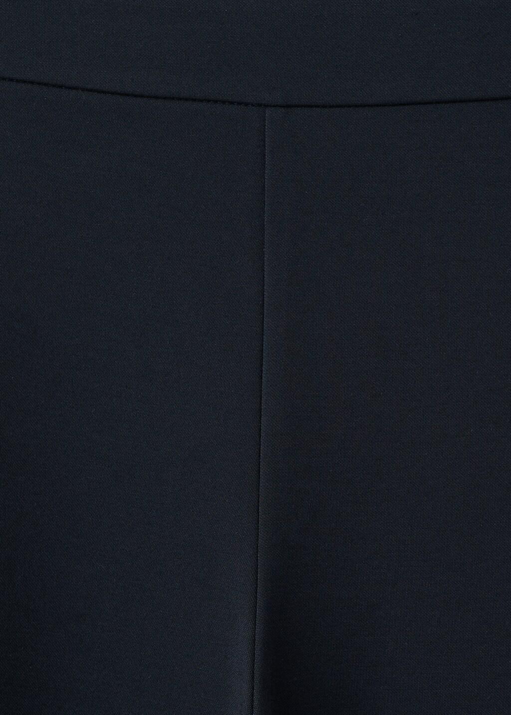 Navy Straight Mid-Rise Trousers, Navy, medium
