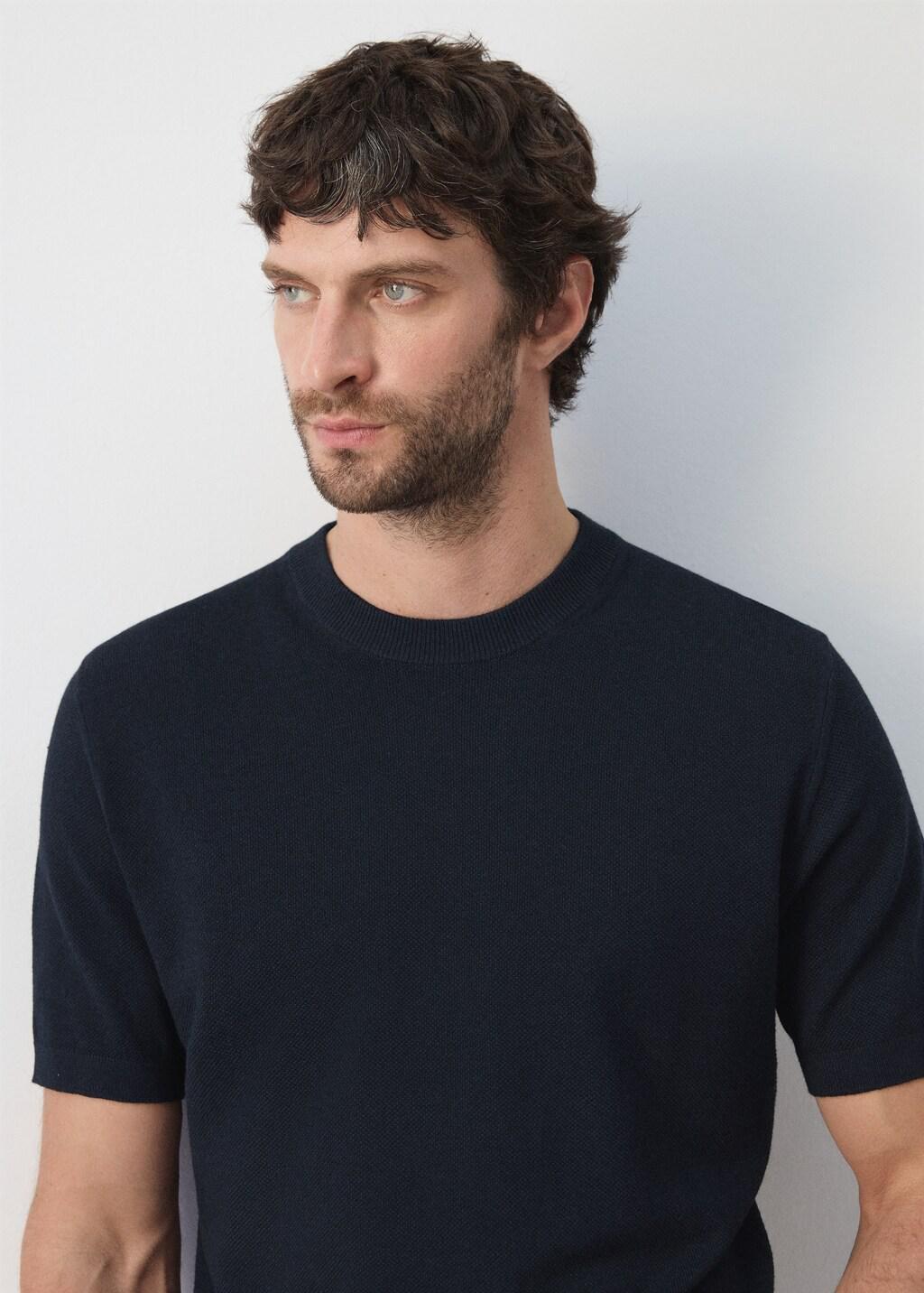 Navy Regular Fit Jersey T-Shirt, Navy, large image number 4