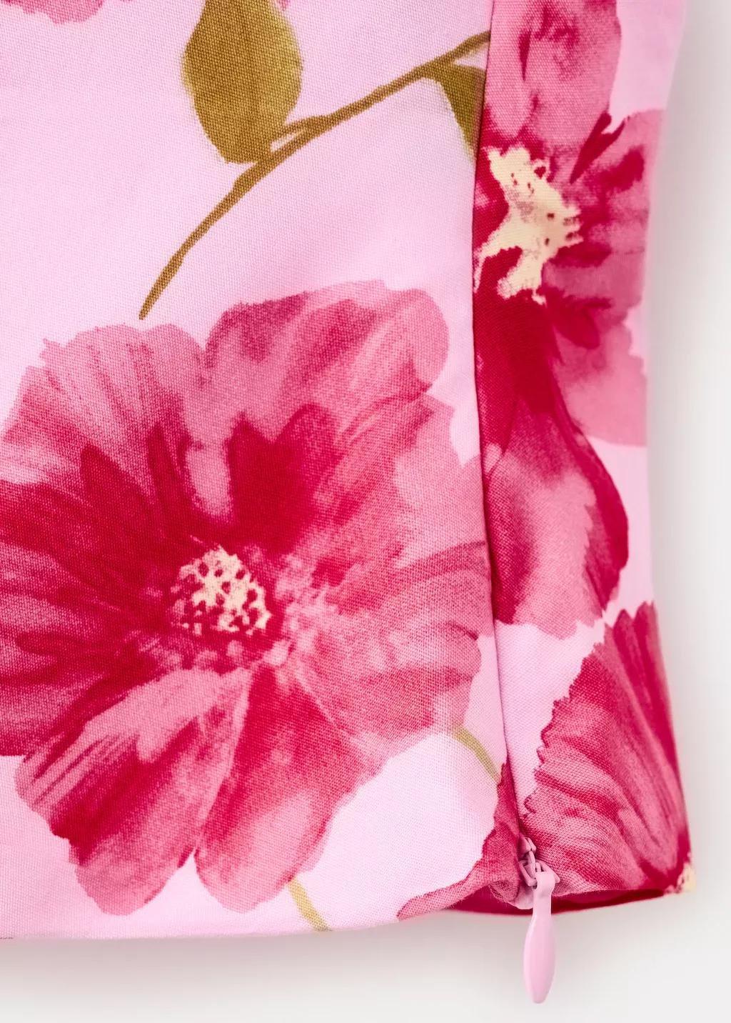 Pink Floral Halter Neck Top, Pink, large image number 1