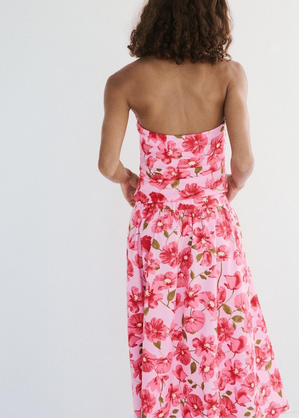 Pink Floral Halter Neck Top, Pink, large image number 2