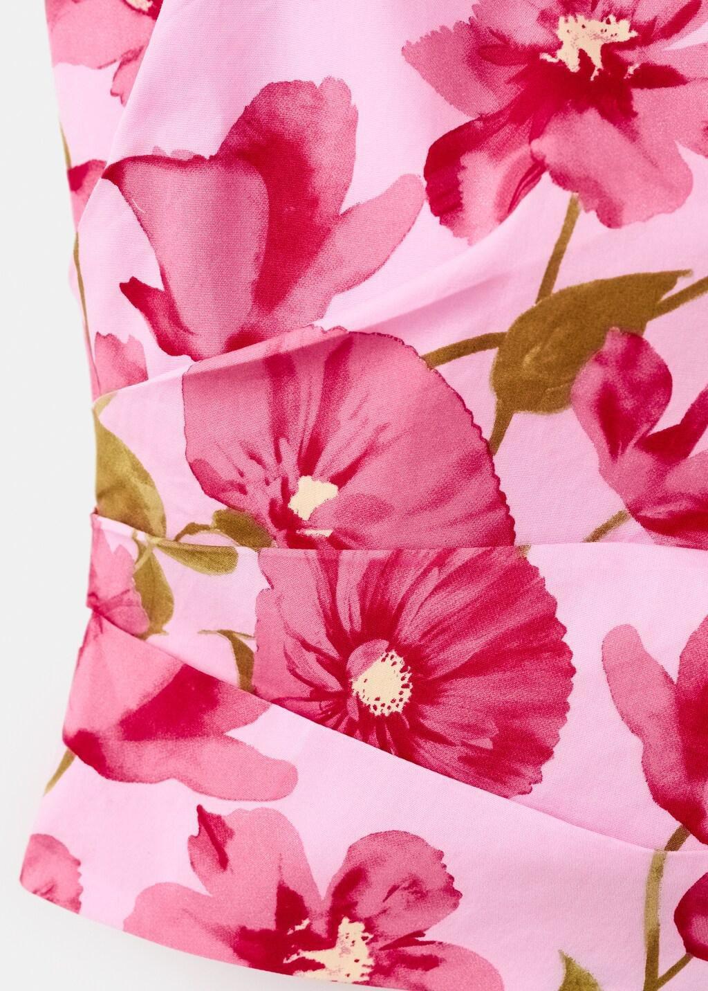 Pink Floral Halter Neck Top, Pink, large image number 5