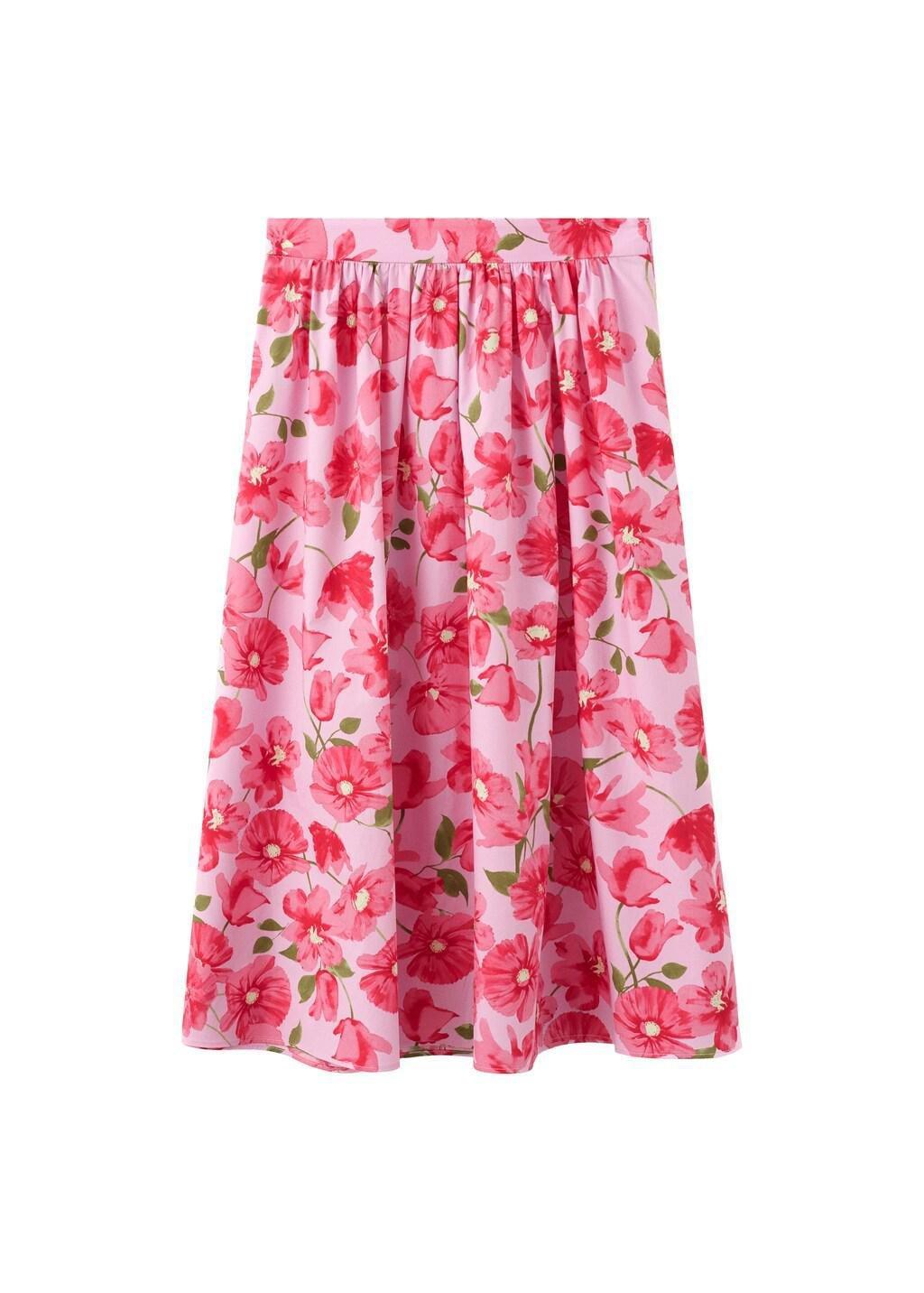 PINK Midi skirt 100% cotton, Pink, large image number 5