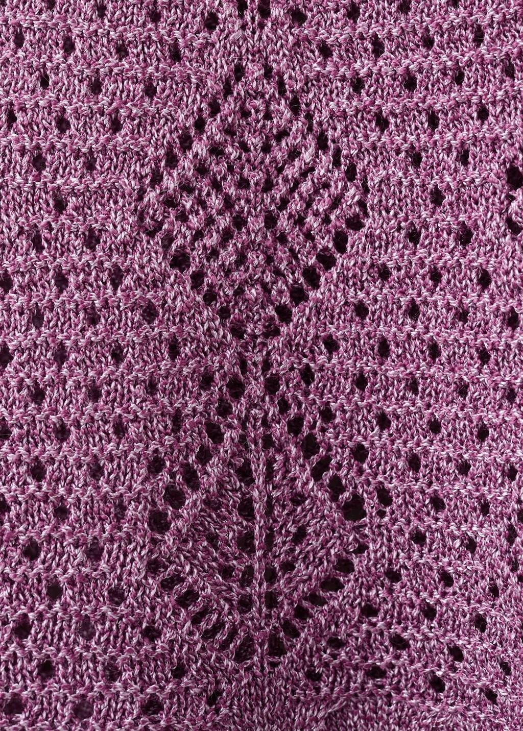 Purple Scalloped Frill Lurex Crochet Top, Purple, large image number 5