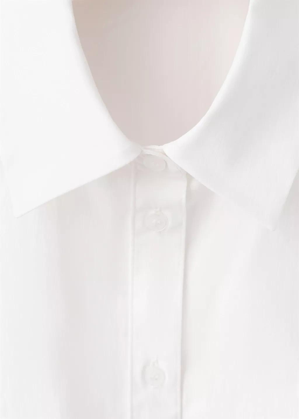 NATURAL WHITE Fitted short-sleeved shirt, Natural White, large image number 1