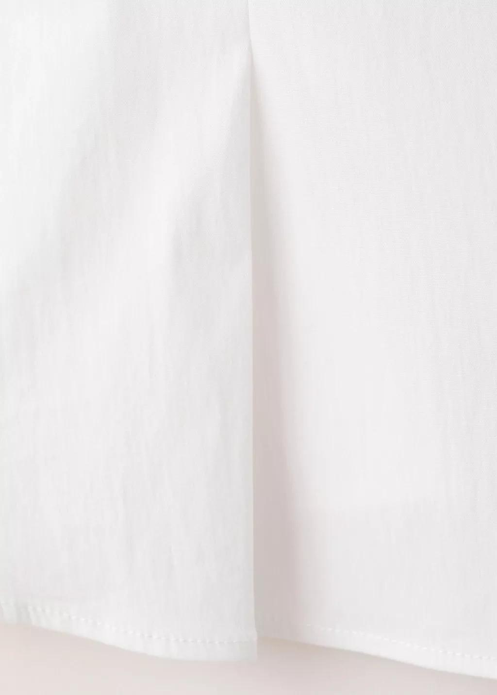 NATURAL WHITE Fitted short-sleeved shirt, Natural White, large image number 5