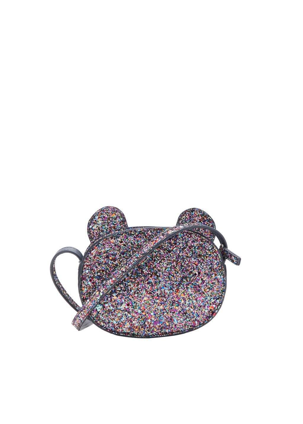 Blue Glitter Bear Handbag, Baby Girls, Navy, large image number 2