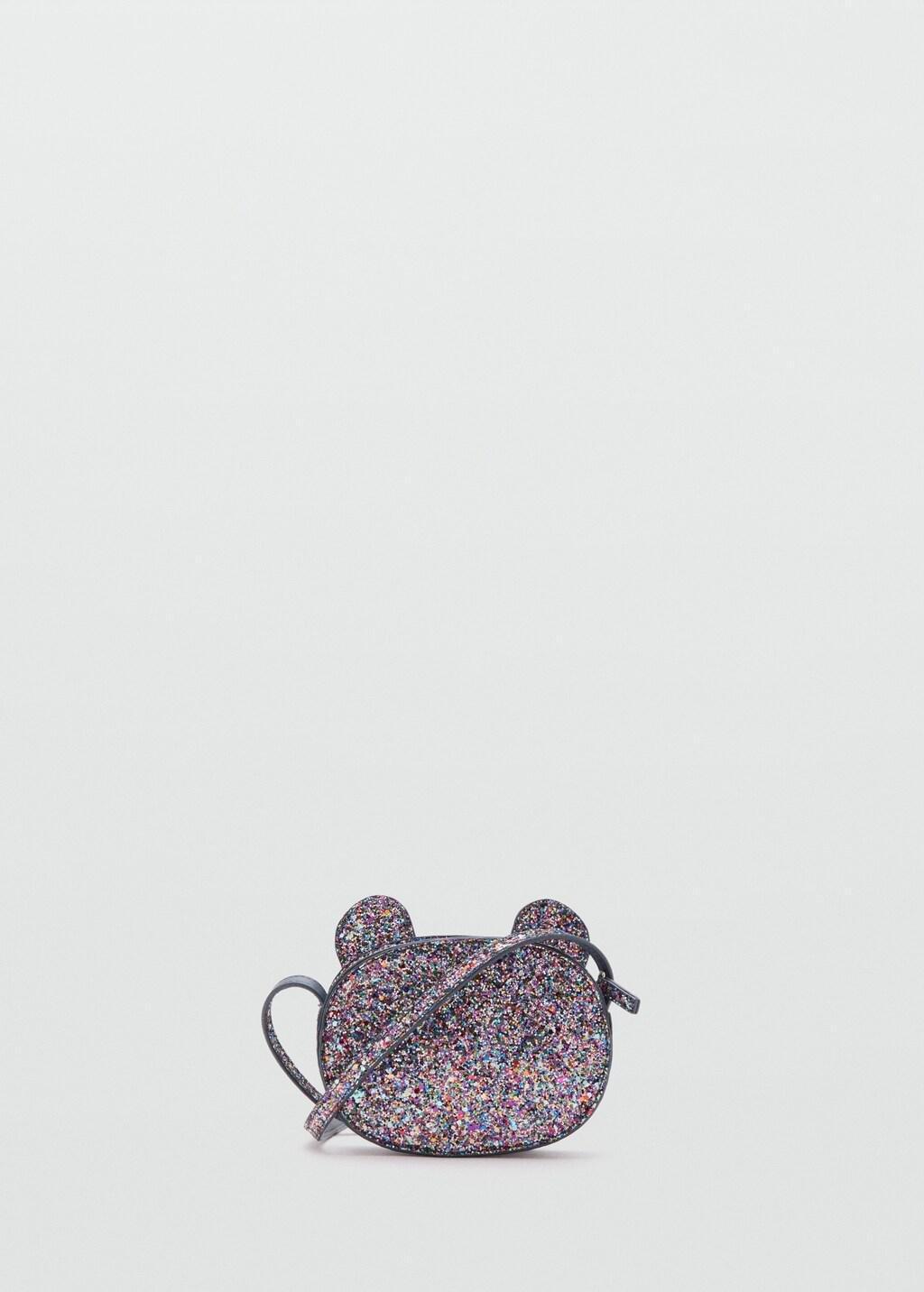 Blue Glitter Bear Handbag, Baby Girls, Navy, large image number 3