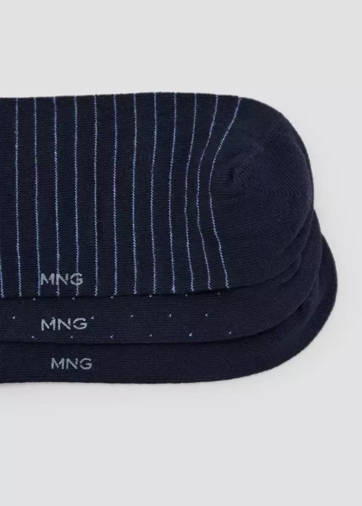 Navy Mixed Socks, Set Of 3, Navy, medium