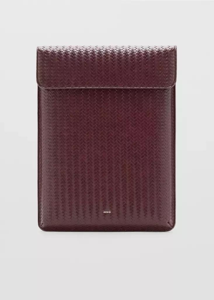 Red Braided Laptop Sleeve, Dark Red, medium