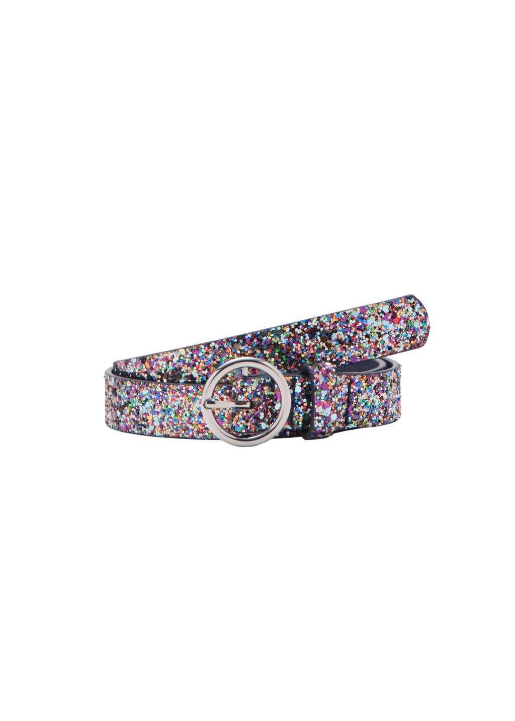 Blue Glitter Belt, Kids Girls, Navy, medium