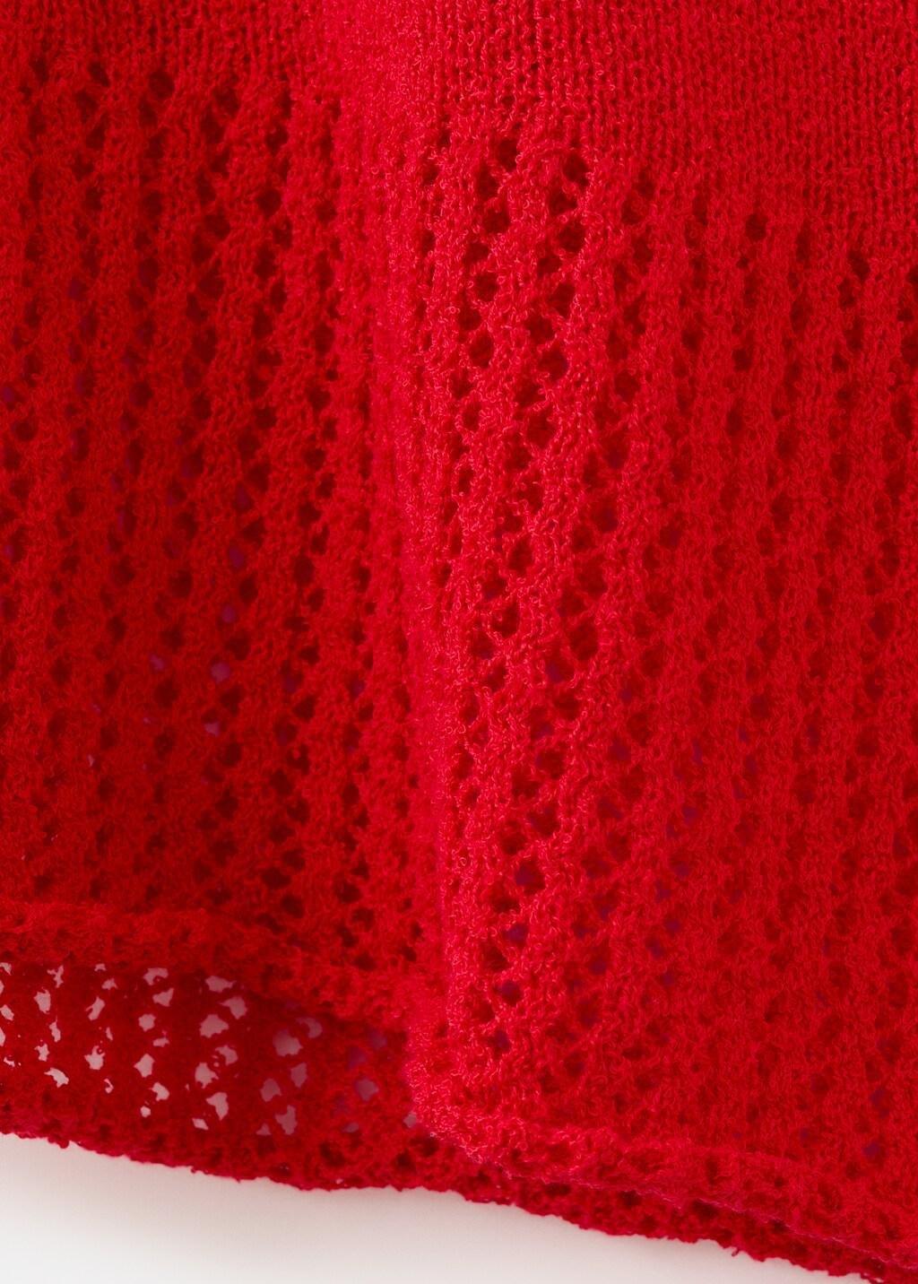 Red Halter Knit Dress, Red, large image number 2