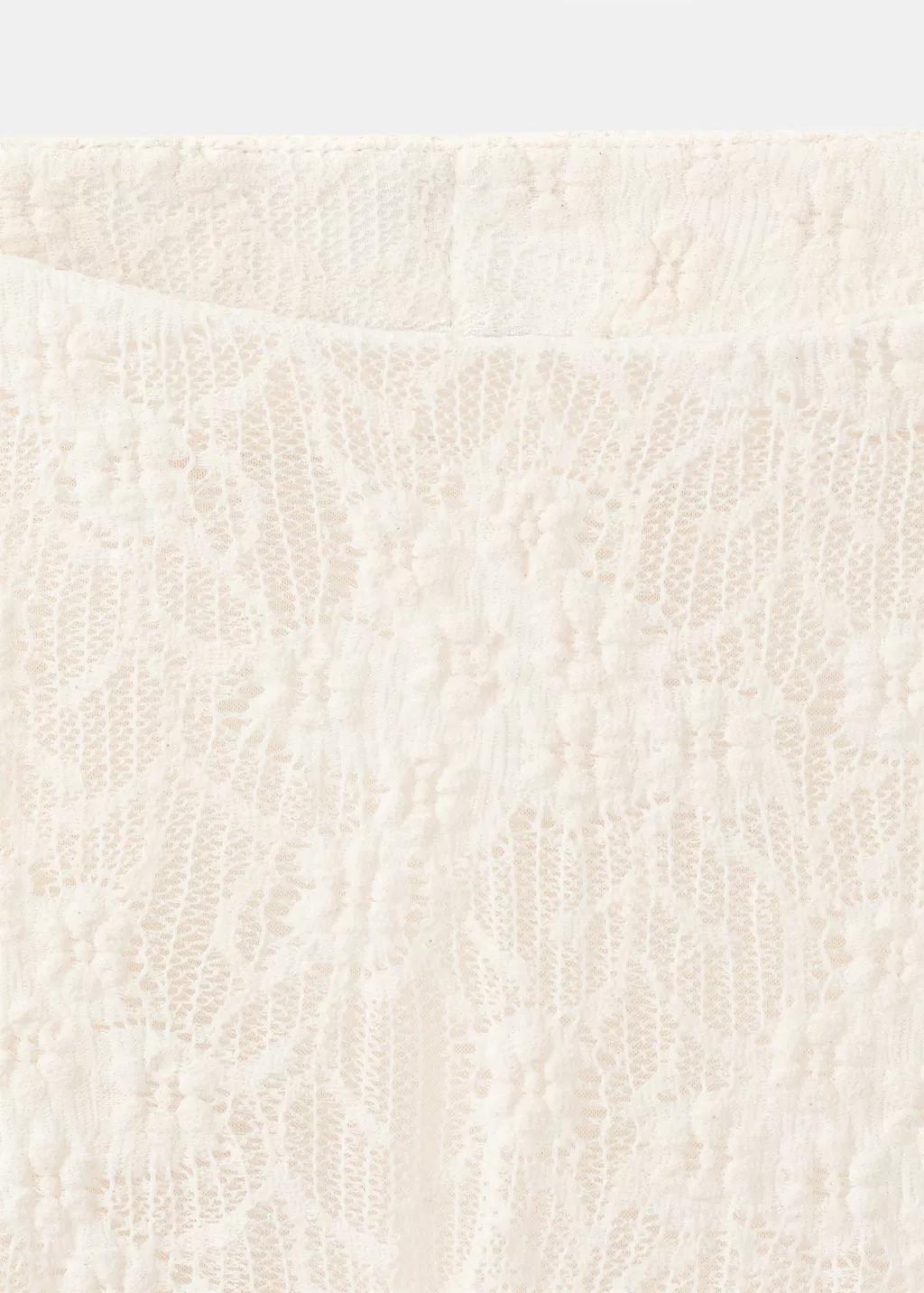 White Midi skirt with broderie anglaise details, Natural White, medium