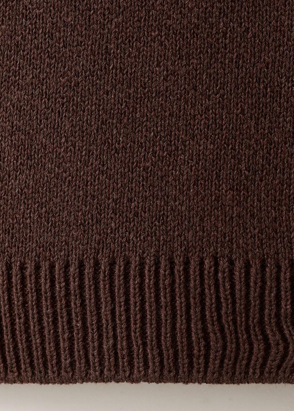 Brown Beaded Detail Knitted Top, Brown, large image number 4
