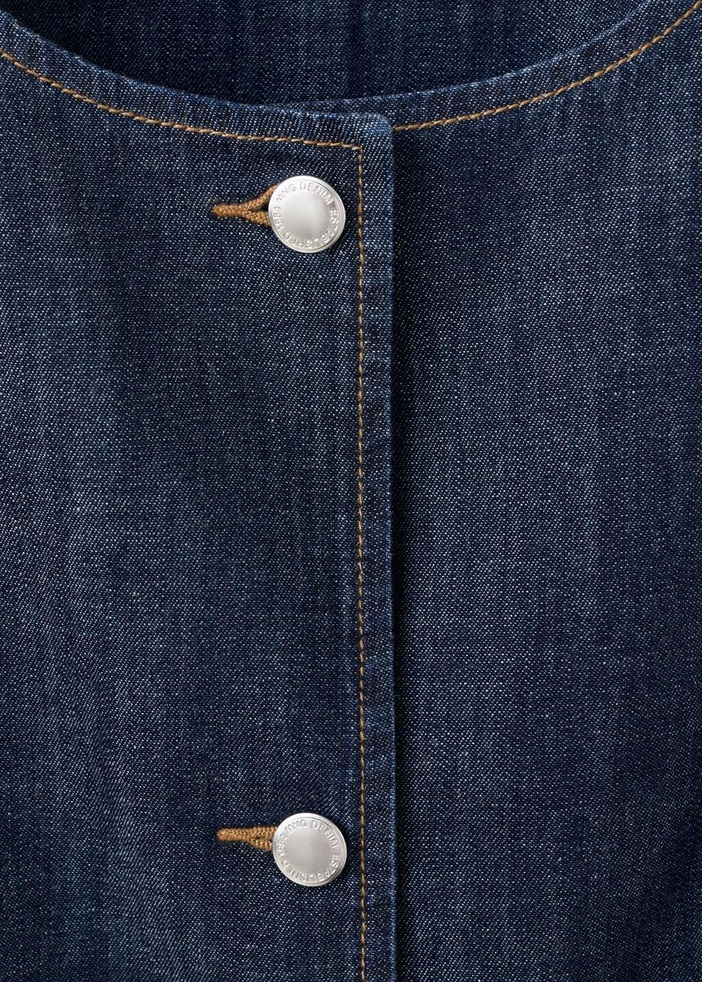 Blue Buttoned Denim Gilet, Open Blue, large image number 2