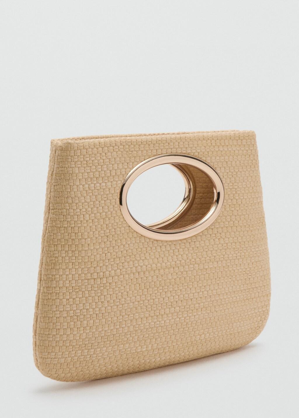 Beige Braided Handbag, Light Beige, large image number 0