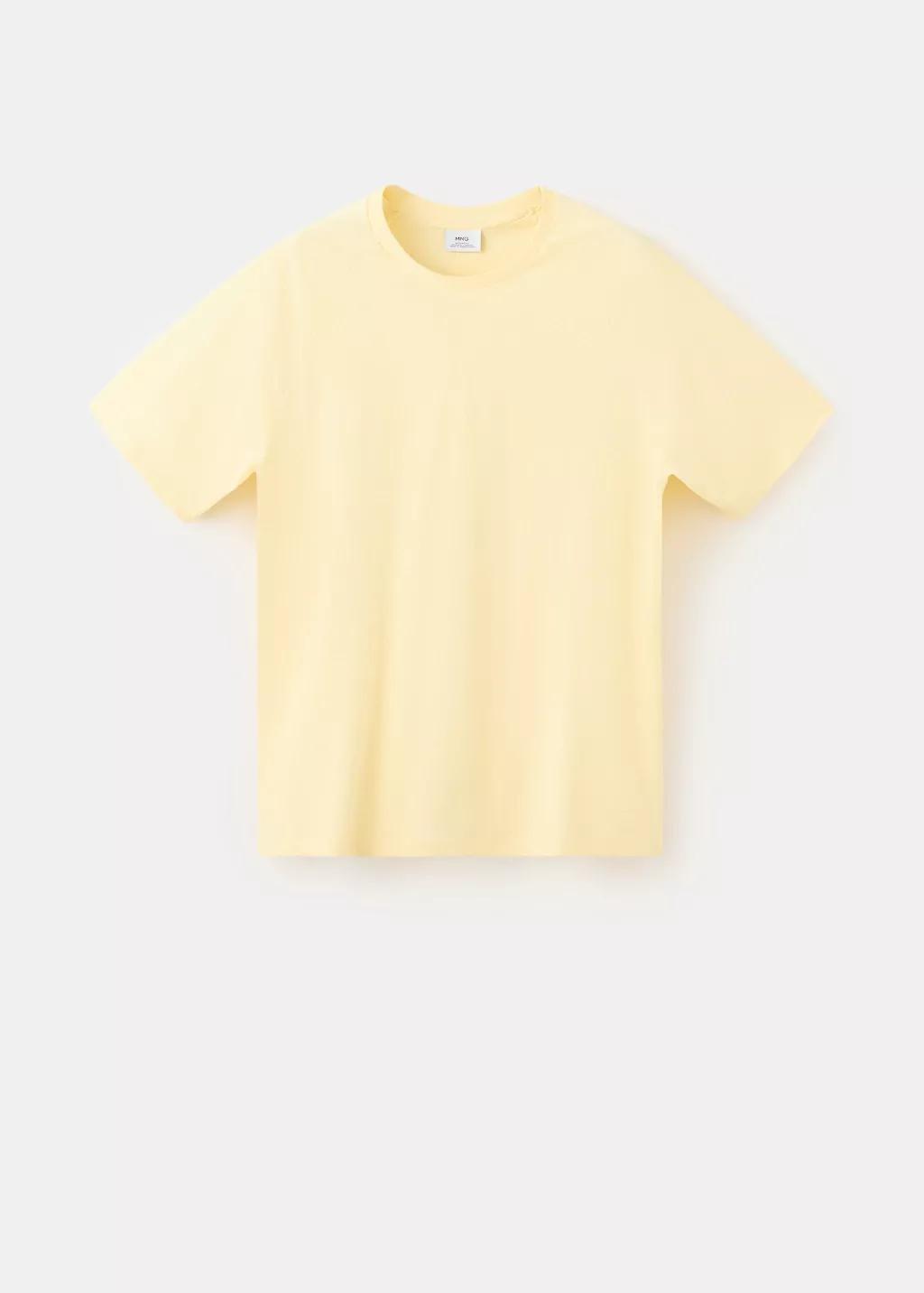 YELLOW Relaxed fit cotton-linen blend T-shirt, Men, Yellow, large image number 4