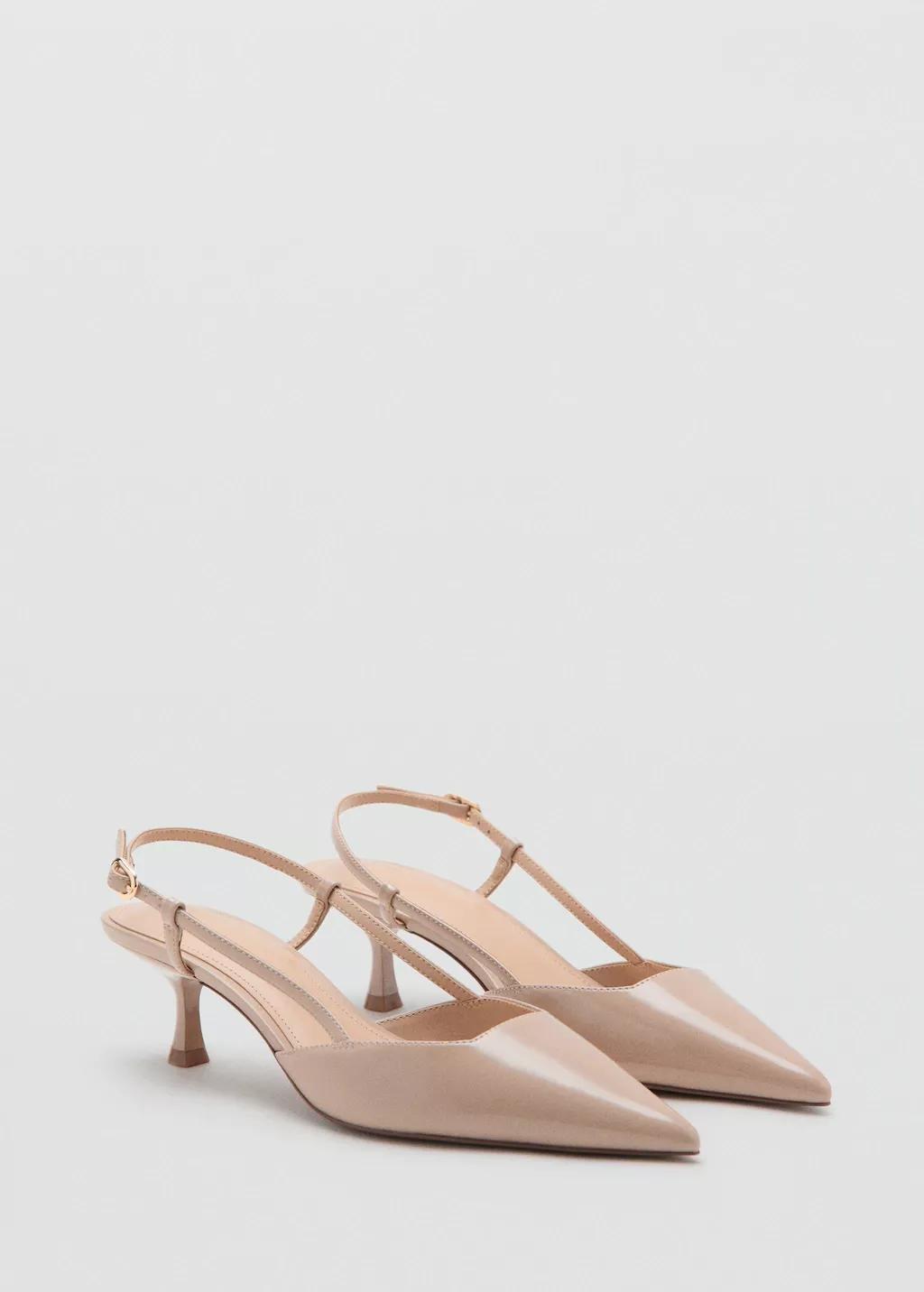 Pink Lt Pastel Patent Leather Pointed Toe Court Shoe, Light-Pastel Pink, medium