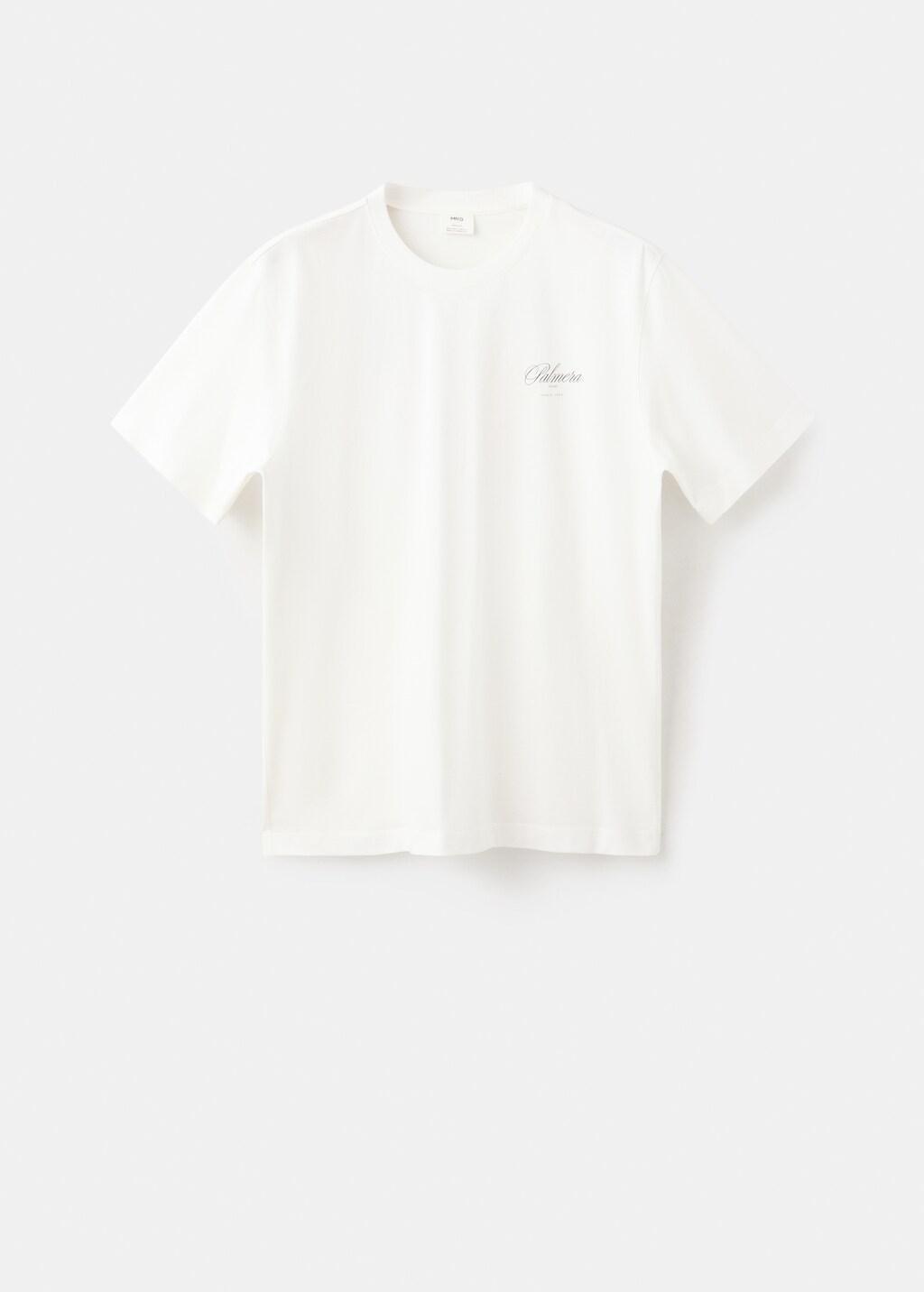 White 100% Cotton Printed T-Shirt, White, large image number 5