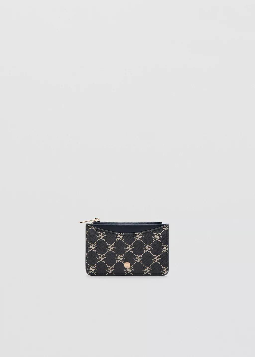 Blue Logo Zip Card Holder, Navy, large image number 3