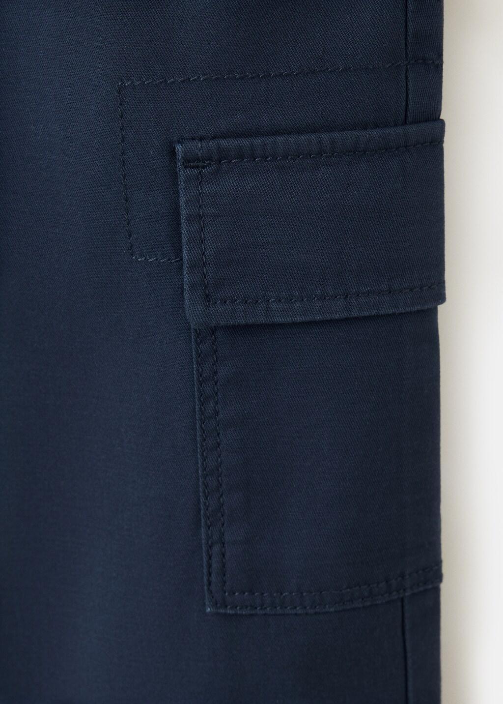 Blue Cargo Jogger Trousers, Baby Boy, Navy, large image number 3