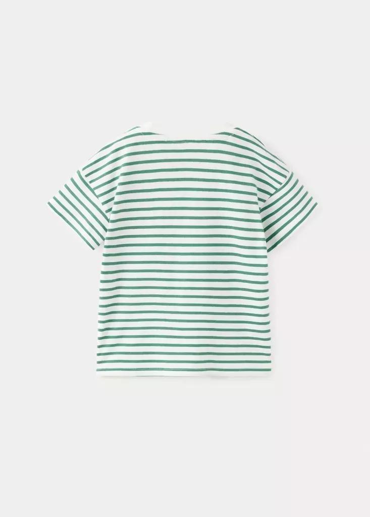 Green Hello Kitty Striped T-Shirt, Baby Girls, Green, large image number 1
