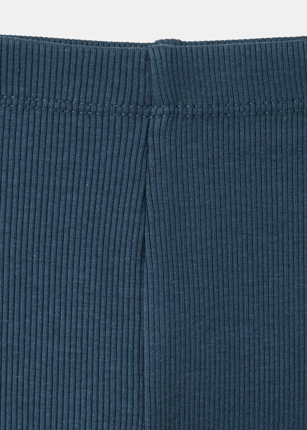 BLUE Cotton ribbed leggings, Kids Girls, Navy, large image number 3