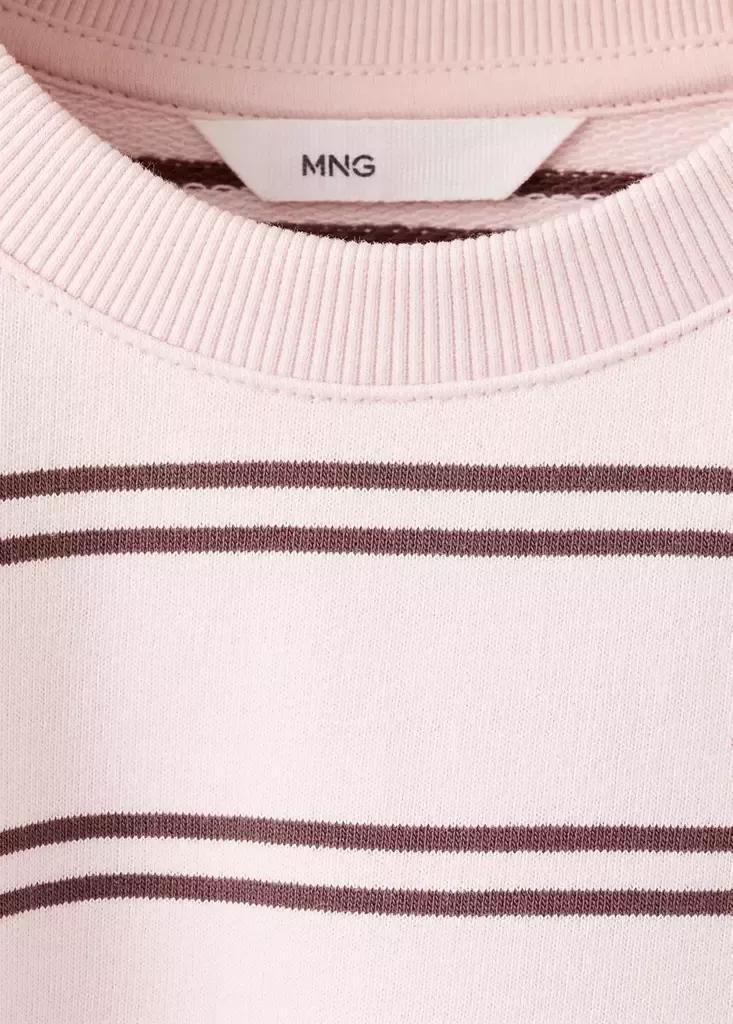 Pink Striped Cotton-Blend Sweatshirt, , medium