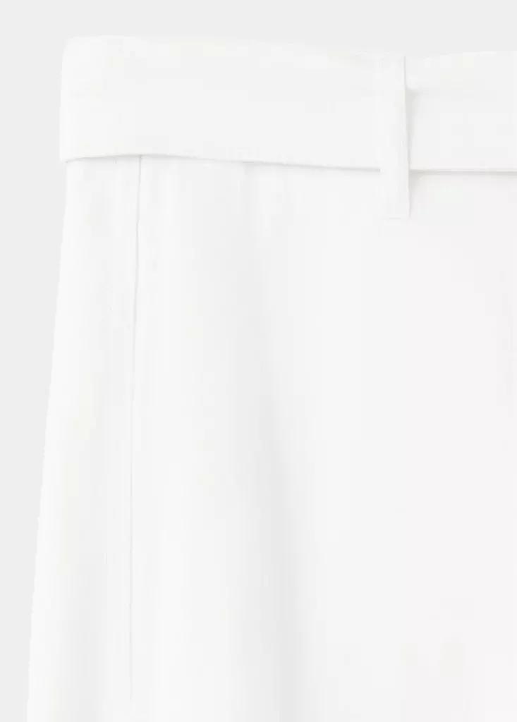 White Belt Straight-Fit Trousers, White, large image number 4
