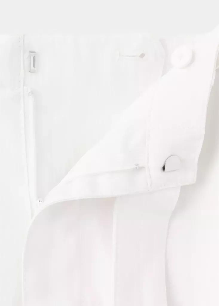 White Belt Straight-Fit Trousers, White, large image number 5