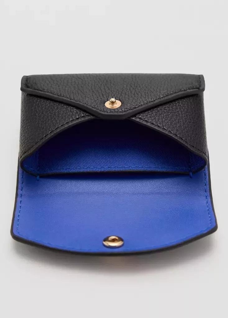 Black Small Flap Wallet, Black, large image number 2