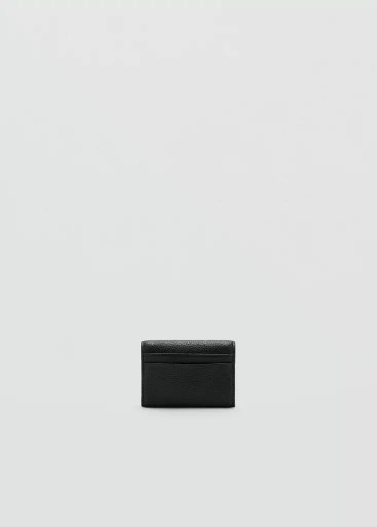 Black Small Flap Wallet, Black, large image number 3