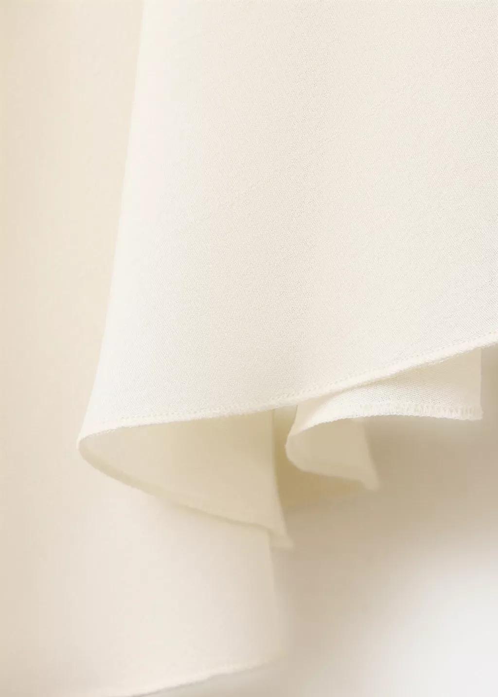 White Asymmetric Midi Skirt, Natural White, medium
